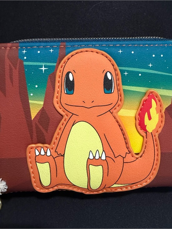 Loungefly Pokémon Mini Backpack in Blue with Orange Accent with matching wallet main image 7